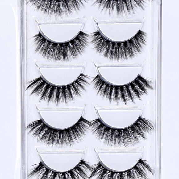 (3 PACK)False Eyelashes Fluffy OWNIIT 3D Faux Mink Wispy Volume Lashes 5 Pairs - Picture 3 of 4
